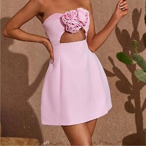 Mew Mews Kinsley Strapless Cutout Mini Dress